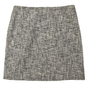 Anne Taylor LOFT Nwot Petite A Line Skirt Lined Tweed Beige Black Women, 6P